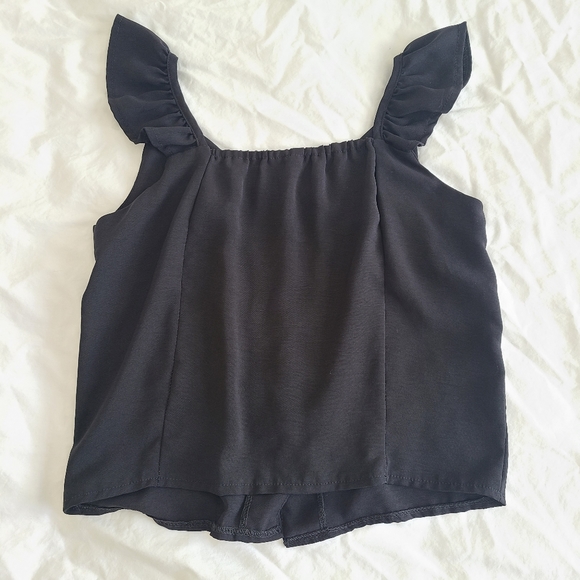 Black Mini Ruffle Tank - Picture 2 of 2